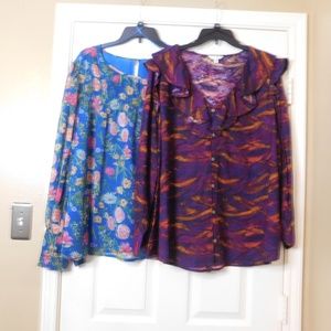 Bundle of Terra & Sky Women's Plus Tops Size: 2X (20W X 22W)